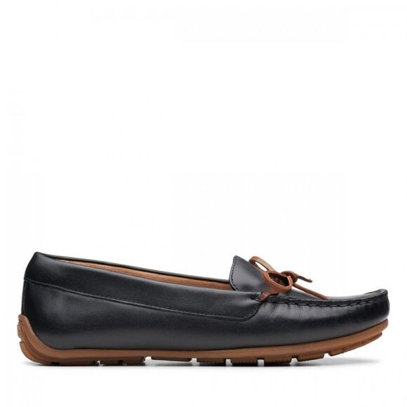 Clark's Comfort Dameo Swing Driving Moccasin Style Loafer Size 8.5 Navy B33 - Picture 1 of 12